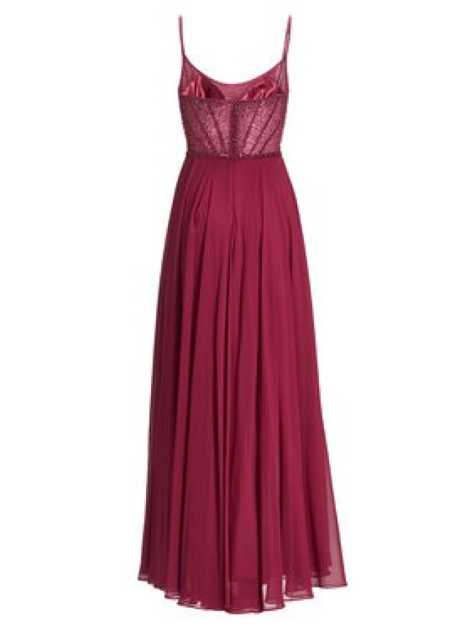 Hey Kyla Sukienka wieczorowa 5AK023HK Bordowy Regular Fit