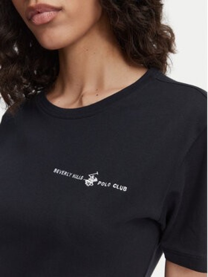 Beverly Hills Polo Club T-Shirt P-SS26W-TS085 Granatowy Regular Fit