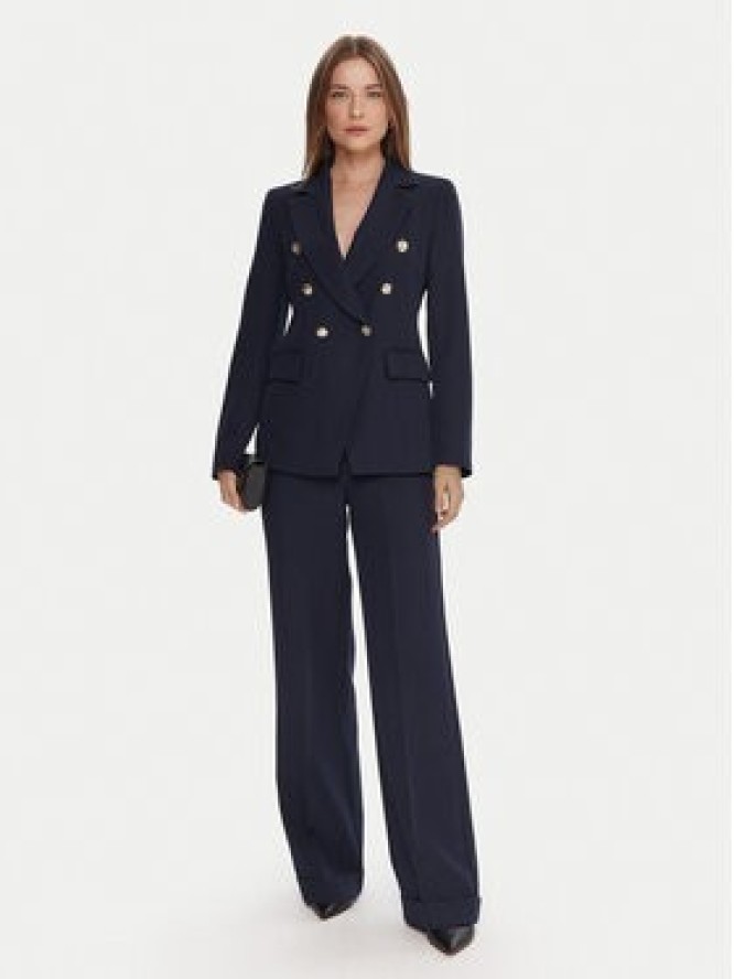 Maryley Spodnie materiałowe 25IB563/43BL Granatowy Regular Fit