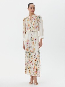 Luisa Spagnoli Sukienka koszulowa Pasticcino 541822 Beżowy Regular Fit