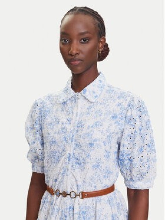 Fracomina Sukienka koszulowa FR25SD1010W404R8 Niebieski Regular Fit