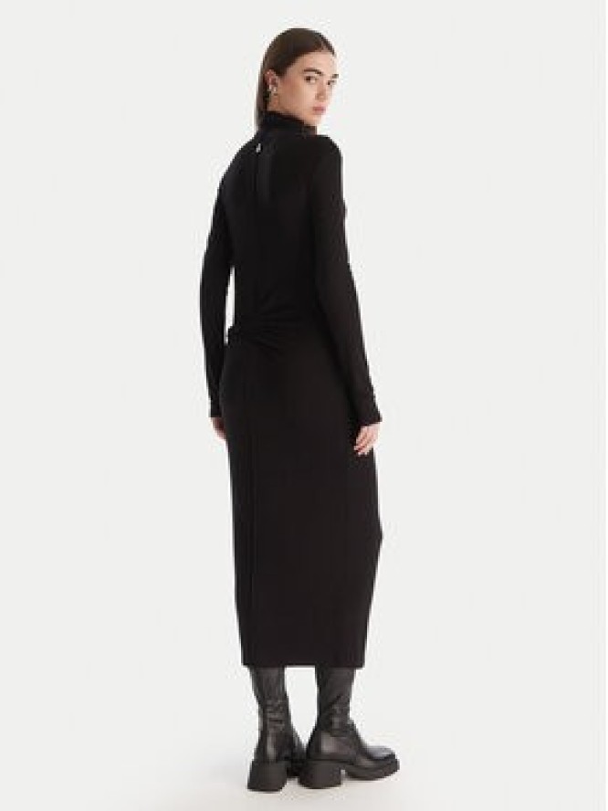 Patrizia Pepe Sukienka dzianinowa 2A2958 J337 Czarny Regular Fit