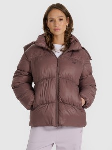 4F Kurtka puchowa z wypełnieniem syntetycznym damska - brązowa XXL
