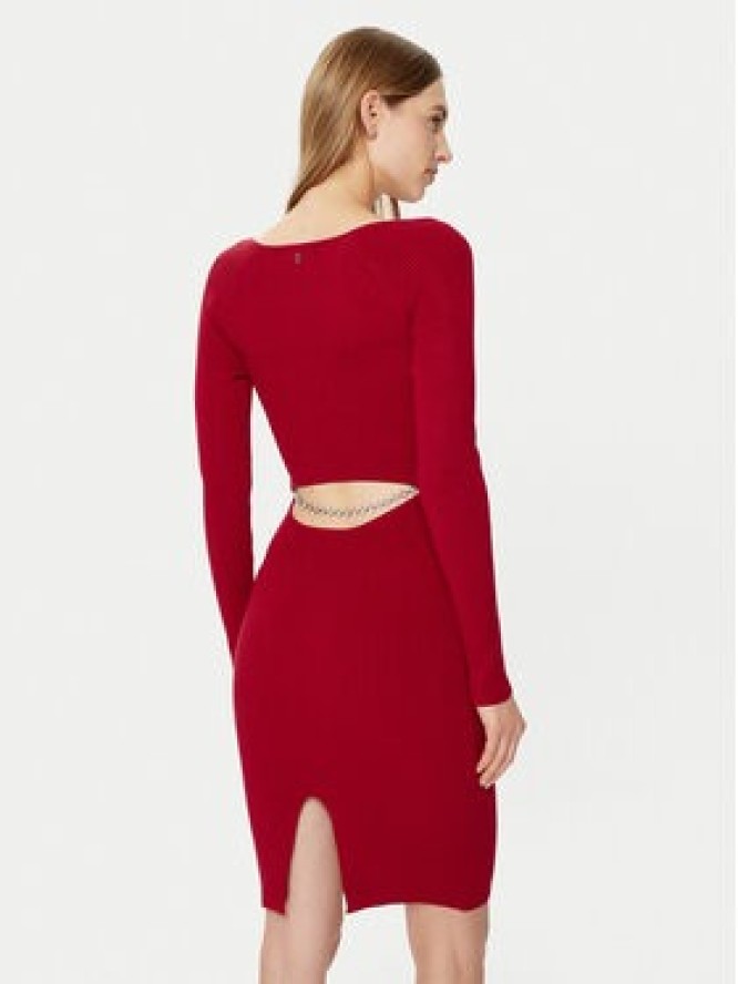 Guess Sukienka dzianinowa W5RK07 Z2YJ2 Czerwony Regular Fit