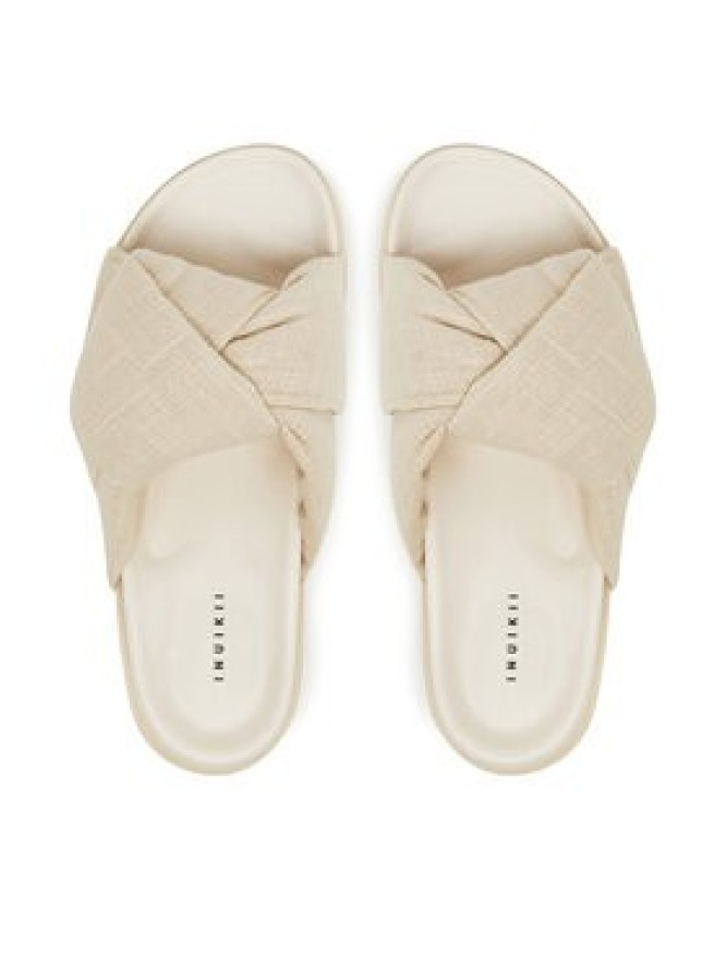Inuikii Klapki Oversized Linken Knot-147 1028 Écru