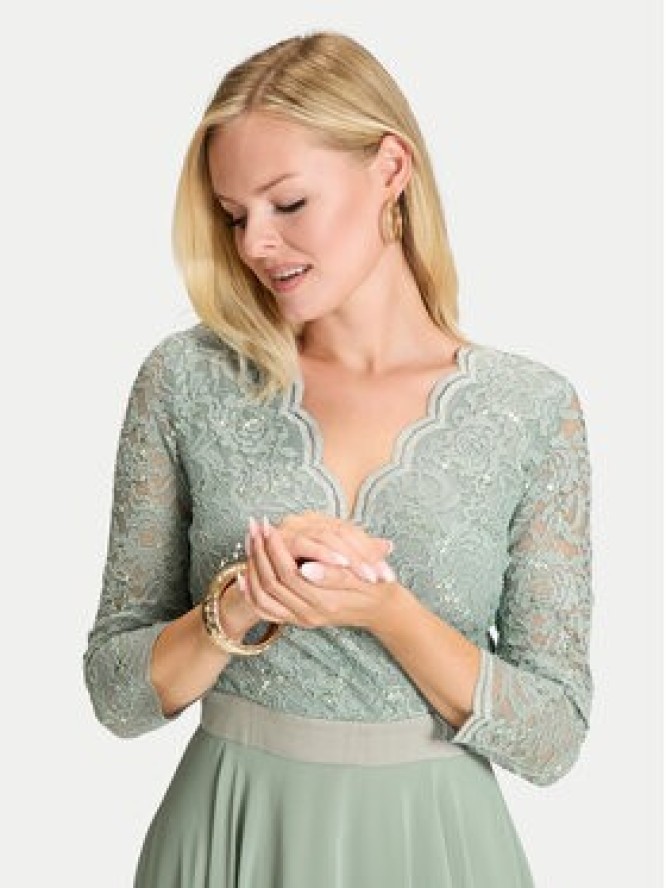 Swing Sukienka koktajlowa 5AE29100 Zielony Regular Fit