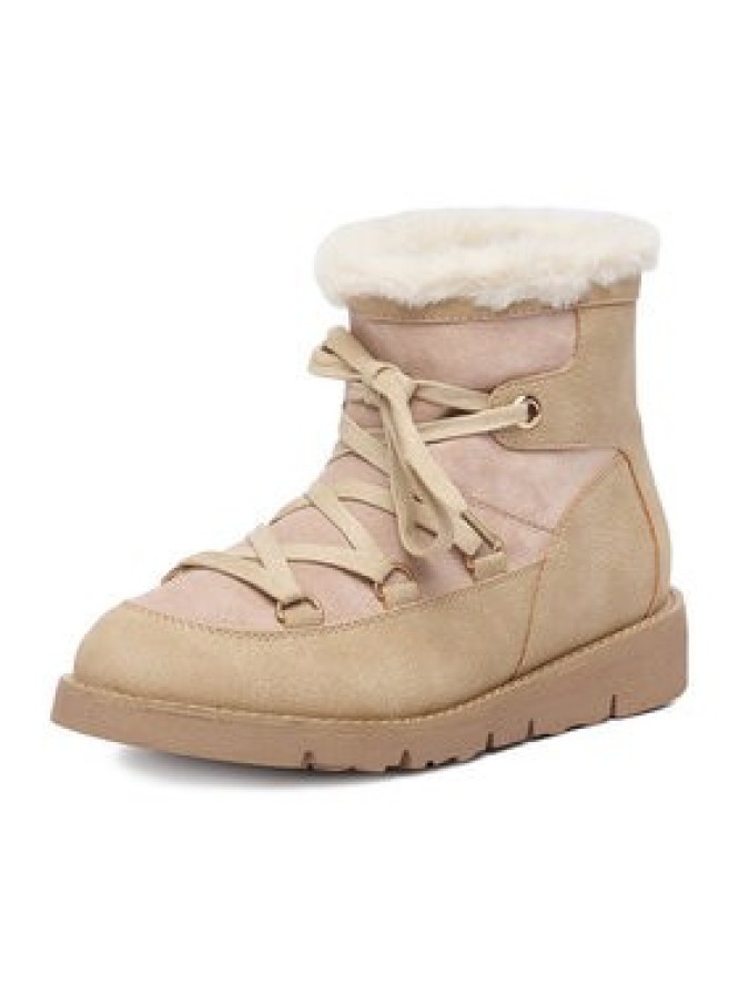 DeeZee Śniegowce 17125-1-BEIGE PU Beżowy