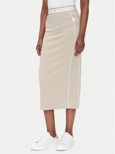 EA7 Emporio Armani Spódnica midi 7W000279 AF12501 U6155 Beżowy Regular Fit