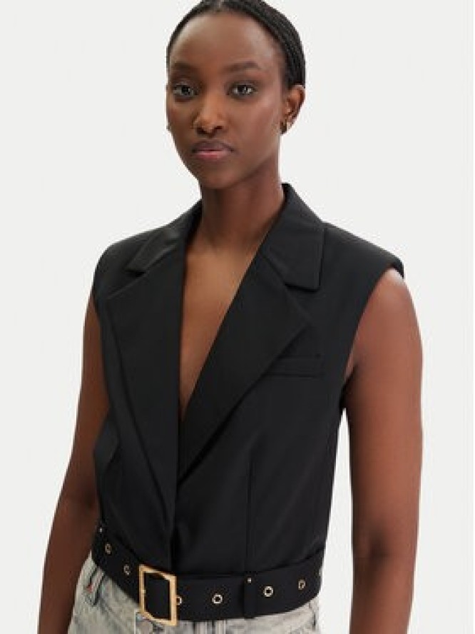 KARL LAGERFELD Kamizelka garniturowa B1W14009 Czarny Slim Fit