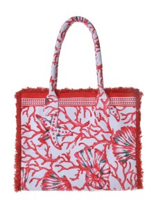 BLE Torebka w kolorze biało-czerwonym - 35 x 30 x 20 cm rozmiar: onesize
