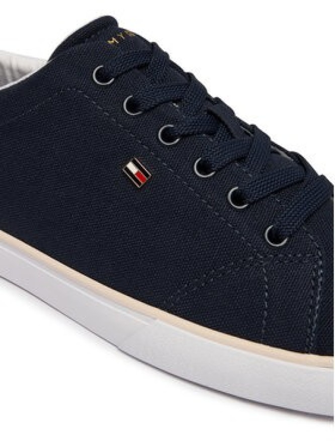 Tommy Hilfiger Sneakersy Th Low Profile Vulc Canvas FW0FW09102 Granatowy