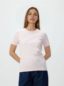 T-shirt regular - pastelowy róż