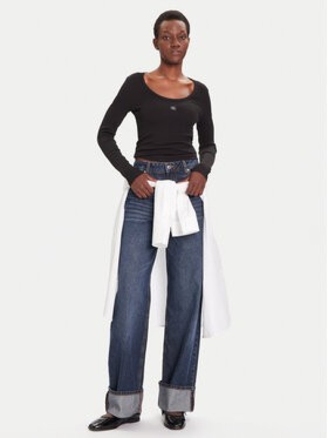 Calvin Klein Jeans Bluzka LV047D218G Czarny Slim Fit