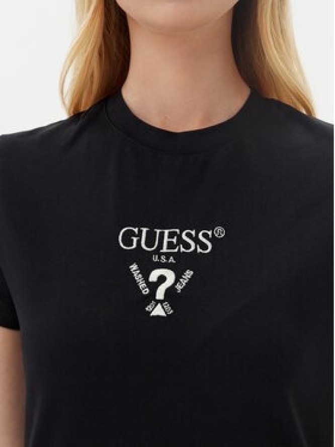 Guess T-Shirt V4YI21 KCDH1 Czarny Slim Fit