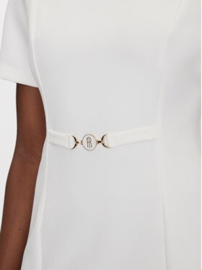 Fracomina Sukienka koktajlowa FS25SD1006W42901 Biały Regular Fit