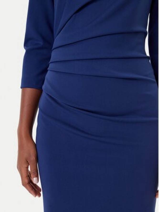 Rinascimento Sukienka koktajlowa CFC0126154003 Granatowy Slim Fit
