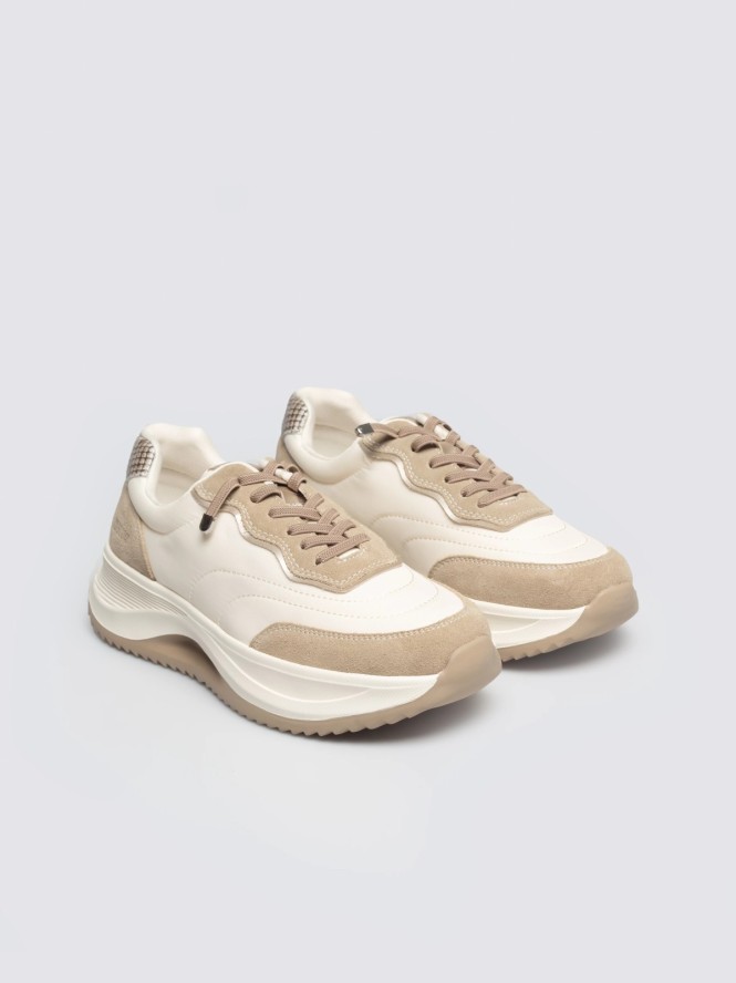 sneakersy damskie ze skóry naturalnej beżowe rr274a344 800