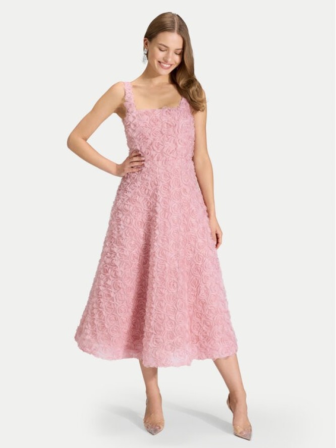 Swing Sukienka koktajlowa 5AK09100 Różowy Regular Fit