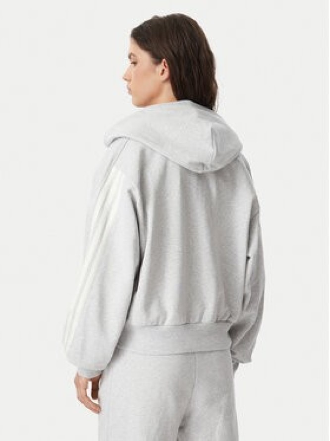 adidas Bluza Kit 3-Stripes Full Zip Hoodie KV9879 Szary Regular Fit