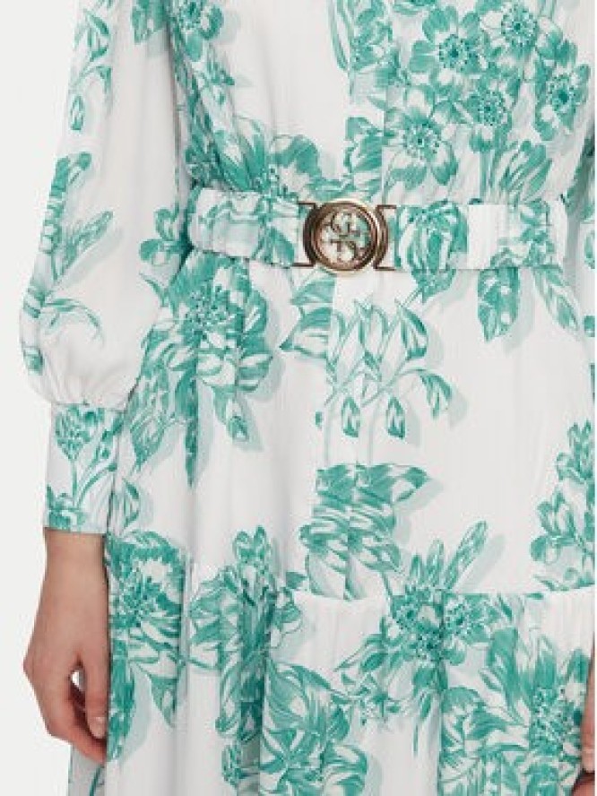 Guess Sukienka wieczorowa W5PK1C WHHC0 Turkusowy Regular Fit