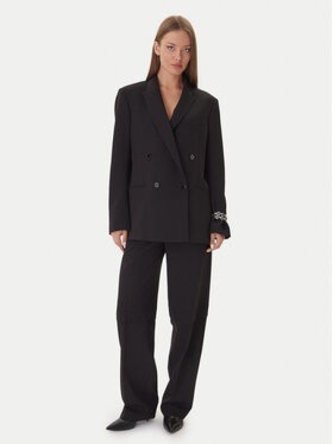 Patrizia Pepe Marynarka 2S1543 A498 Czarny Regular Fit