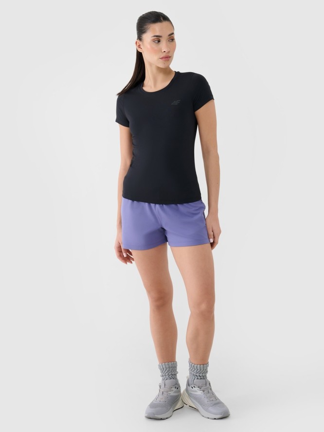 4F Koszulka treningowa szybkoschnąca damska - czarna XS