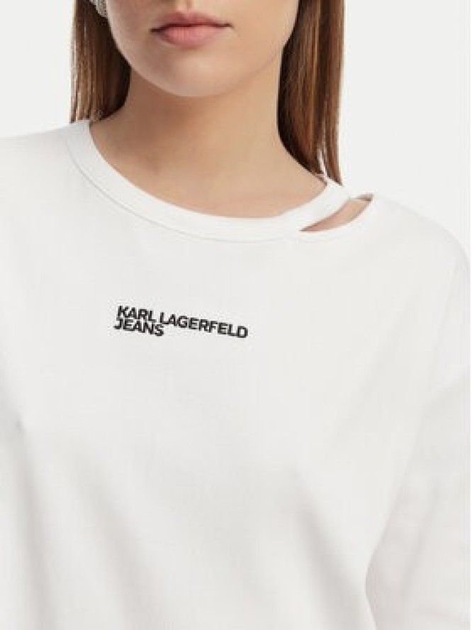 Karl Lagerfeld Jeans T-Shirt B2W17077 Biały Regular Fit