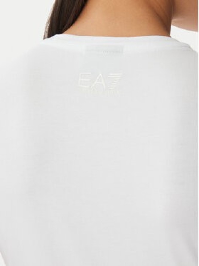 EA7 Emporio Armani Sukienka codzienna 7W001062 AF10373 U0002 Biały Regular Fit
