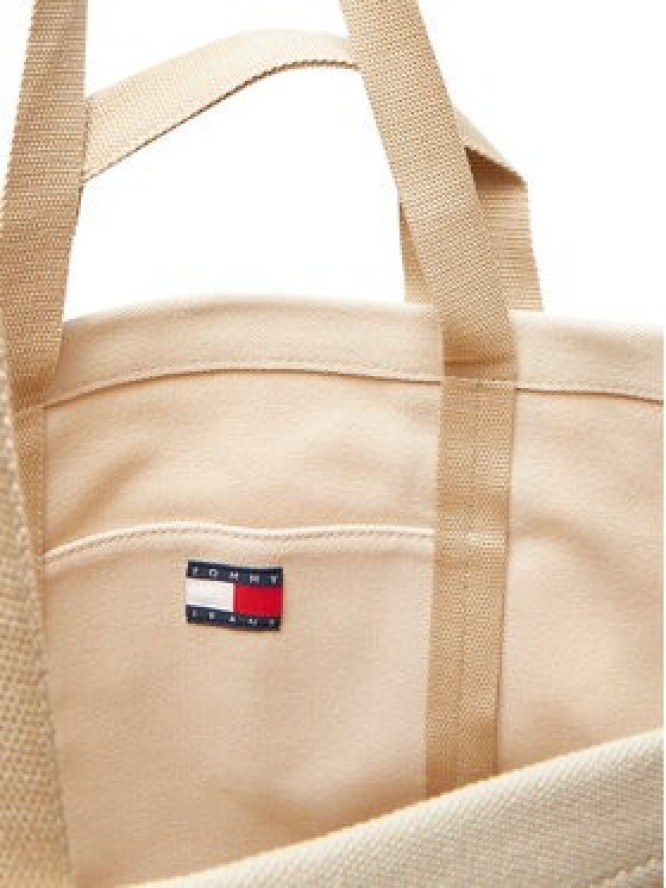 Tommy Jeans Torebka Tjw Tote Edition Canvas AW0AW17542 Beżowy