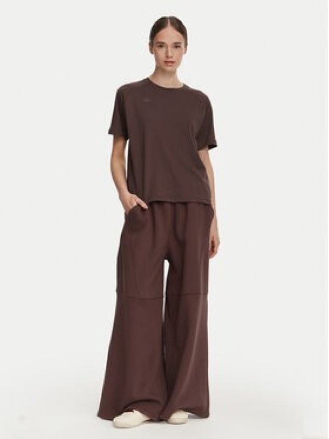 Kappa Spodnie dresowe 36226ZW Brązowy Oversize