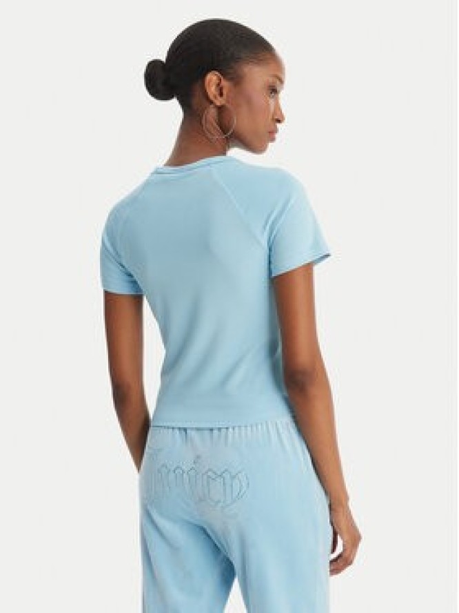Juicy Couture T-Shirt Baby JCWCT126317 Błękitny Slim Fit