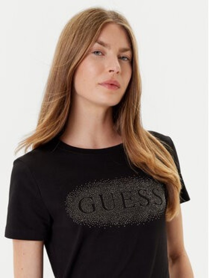 Guess T-Shirt V5YI08 J1314 Czarny Regular Fit