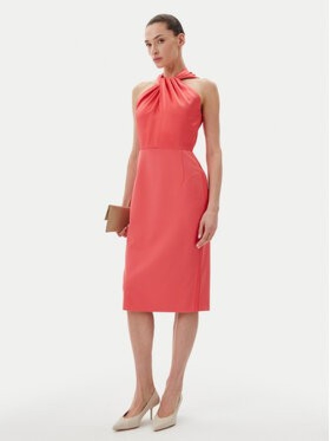 BOSS Sukienka koktajlowa Datinar 50538291 Koralowy Slim Fit
