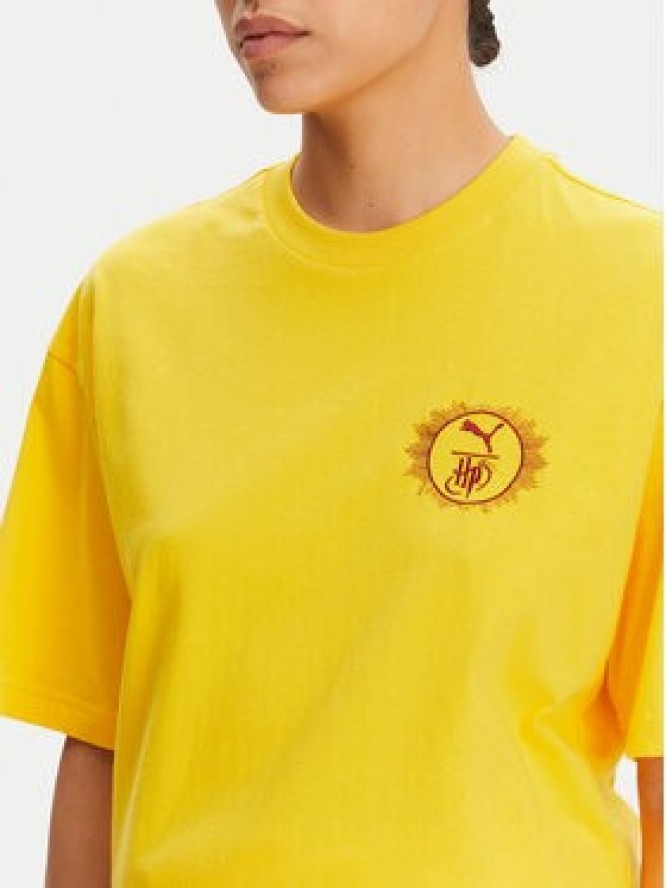 Puma T-Shirt Unisex Harry Potter 630092 Żółty Oversize