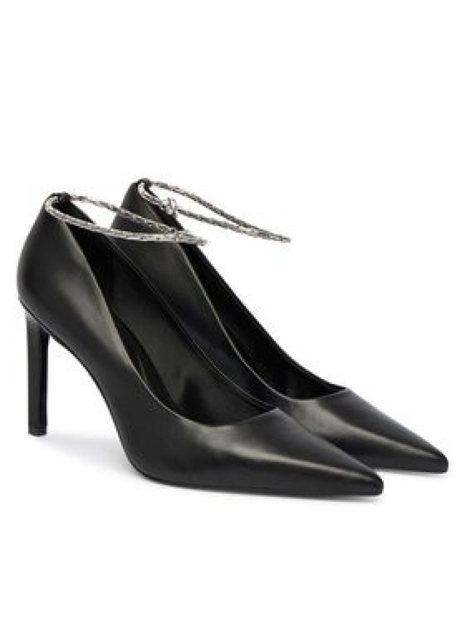 Calvin Klein Szpilki Ess Stiletto Hdw Chain Lth 90 HW0HW02718 Czarny