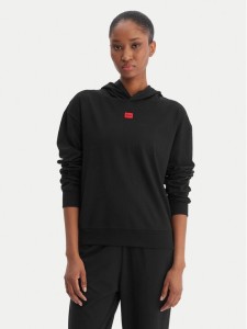 HUGO Bluza Signature 50556816 Czarny Regular Fit