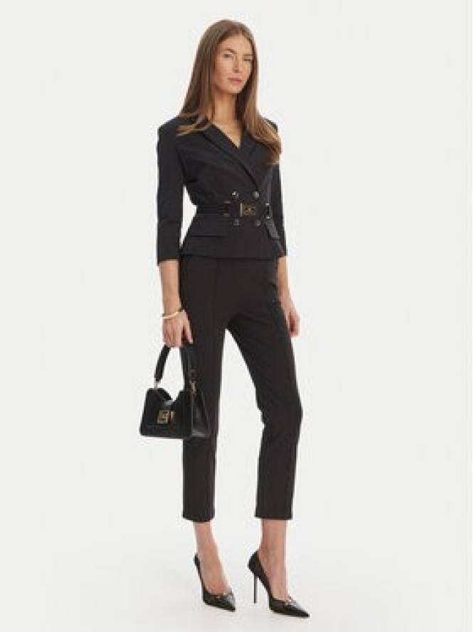 Elisabetta Franchi Marynarka GI-224-61E2-V590 Czarny Regular Fit