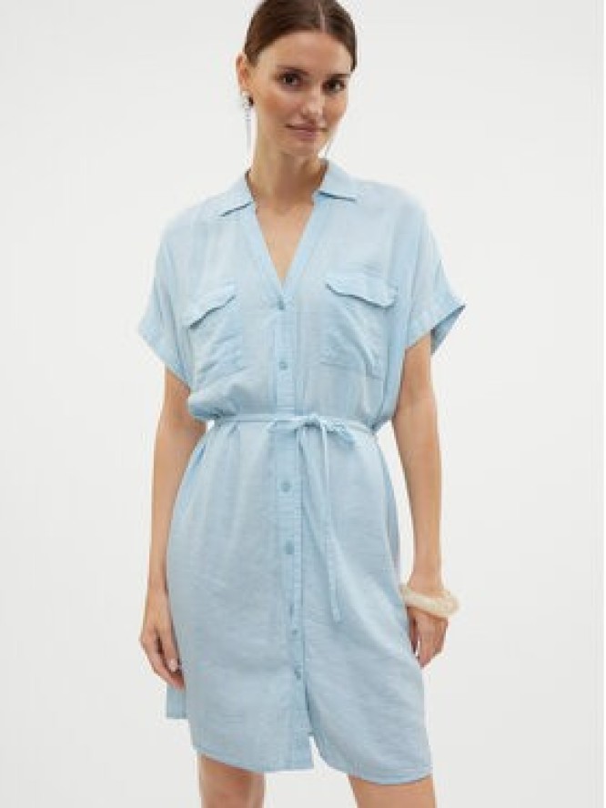 Vero Moda Sukienka letnia Linn 10323027 Błękitny Relaxed Fit