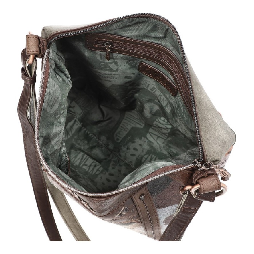 Brązowa Torebka Anekke Modna Listonoszka Damska