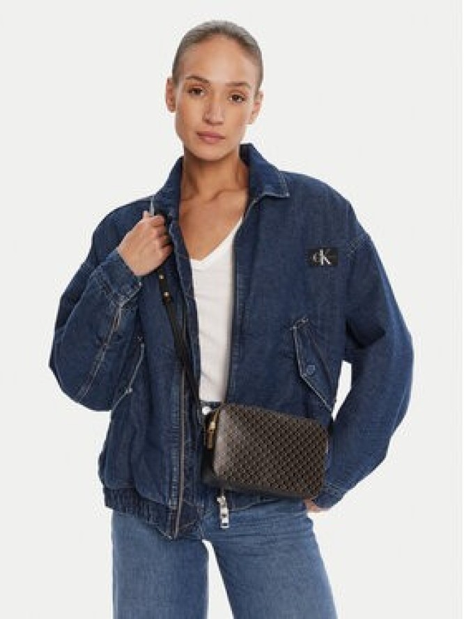 Calvin Klein Torebka Emblem Aop Elongated Camera Bag LV04F3268G Czarny