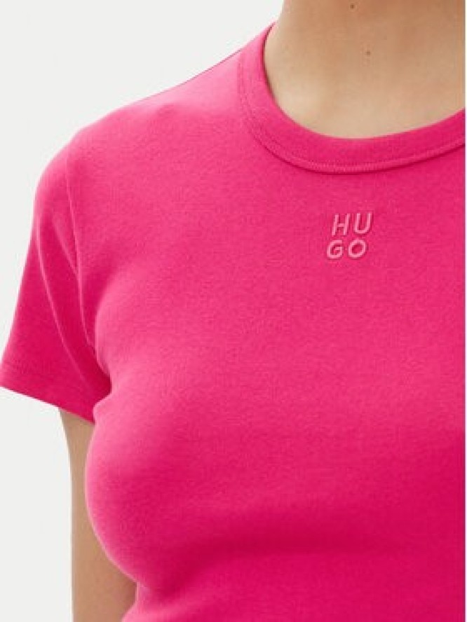 HUGO T-Shirt Delanor 50512000 Różowy Slim Fit