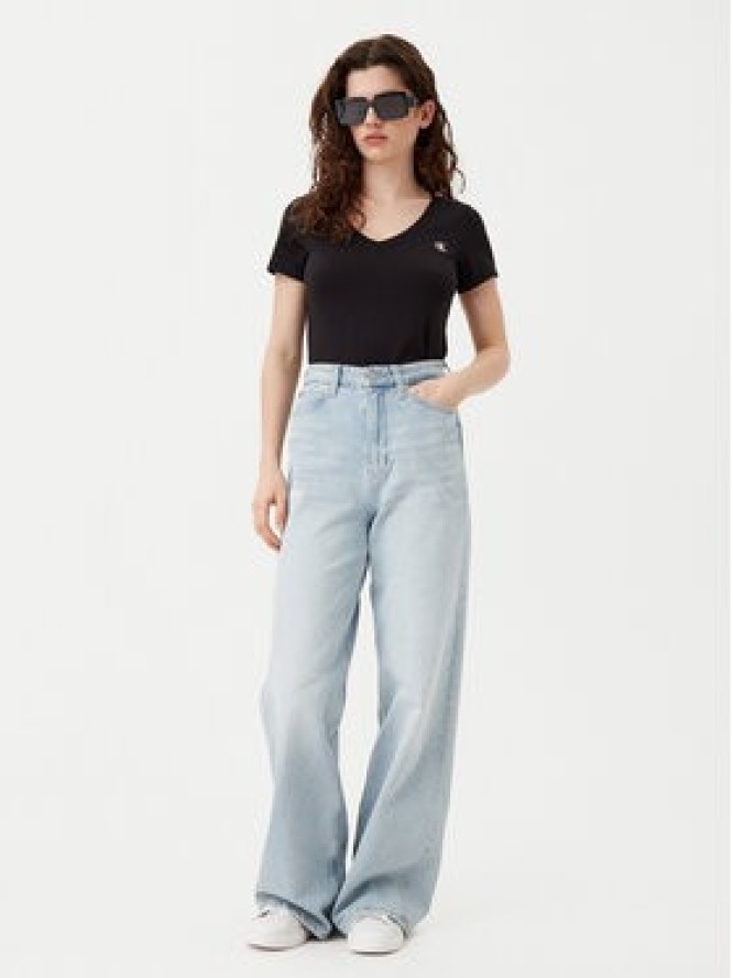 Calvin Klein Jeans T-Shirt Rood J20J213716 Czarny Regular Fit