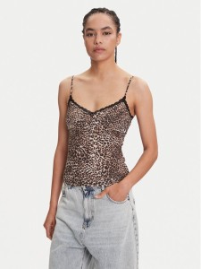 Miss Sixty Top 6S1SJ54300 Brązowy Slim Fit