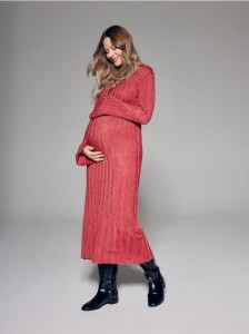 Sukienka z wiskozą - czerwony