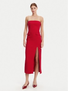 Bardot Sukienka koktajlowa 59728DB Czerwony Slim Fit