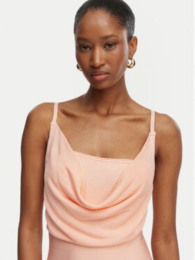 Guess Sukienka koktajlowa W6GK83 Z0686 Koralowy Slim Fit