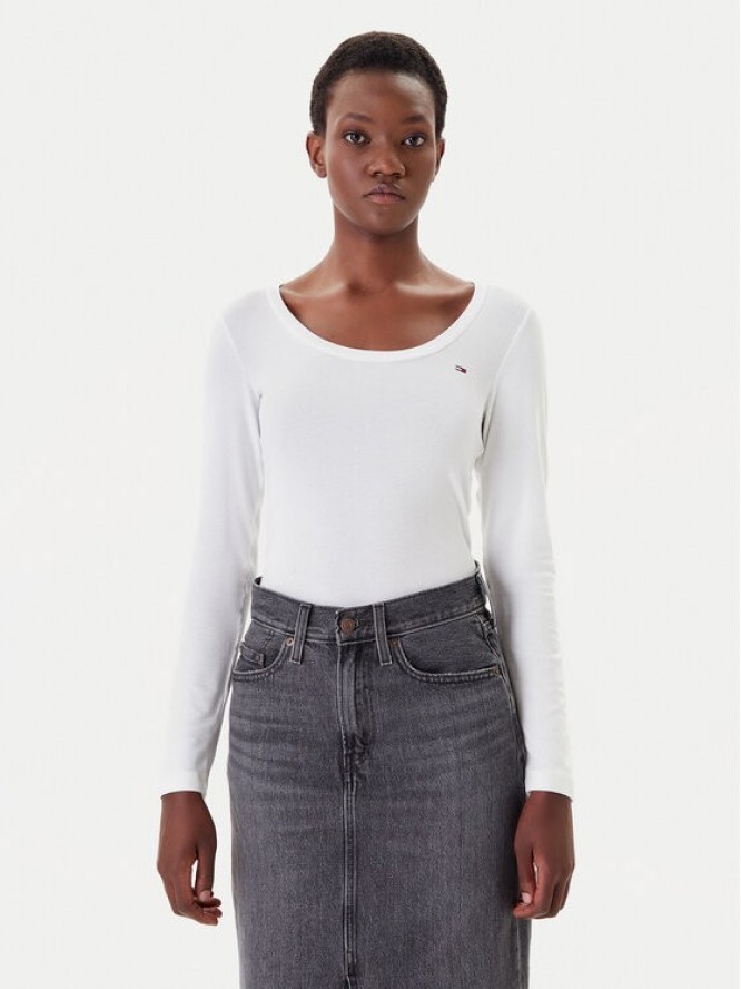 Tommy Jeans Bluzka DW0DW20921 Biały Regular Fit