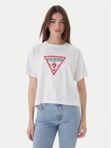 Guess Jeans T-Shirt W4YI73 K8HM0 Biały Boxy Fit