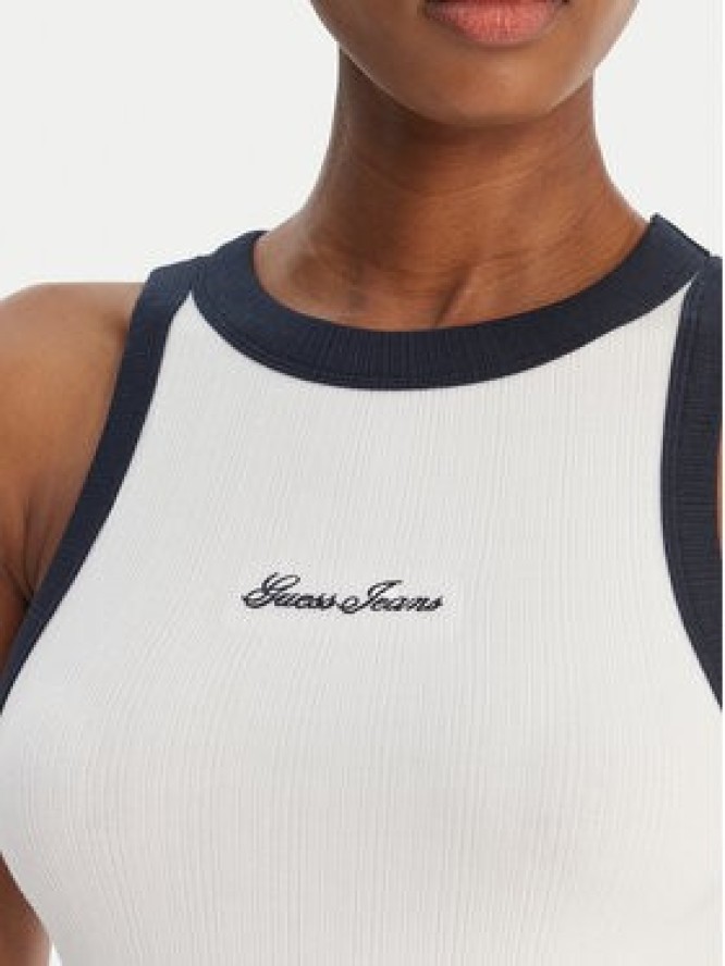 Guess Jeans Top W6GPZ8 KF641 Biały Slim Fit