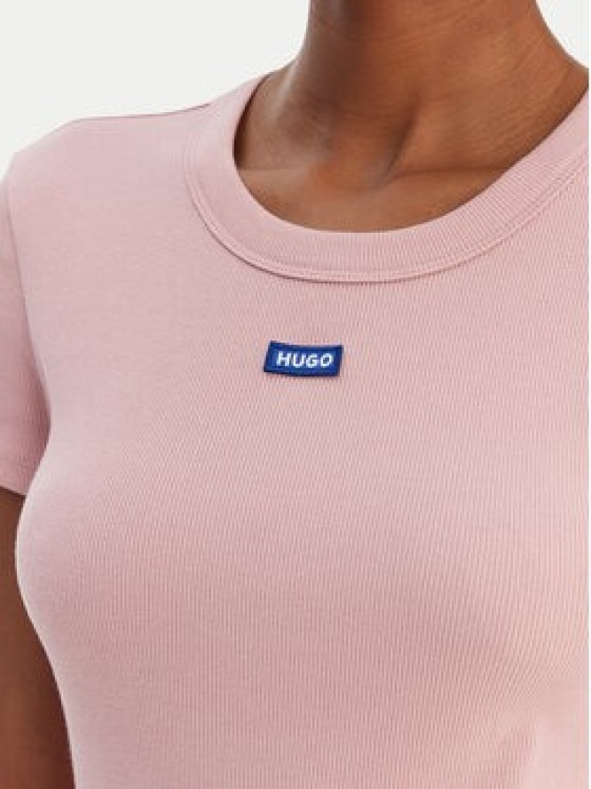 HUGO T-Shirt Easy 50523924 Różowy Slim Fit